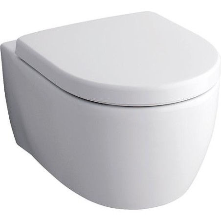 WC suspendu Geberit Icon blanc, sans bord de rincage, avec Kera-Tect, lxpxh:355x530x330mm