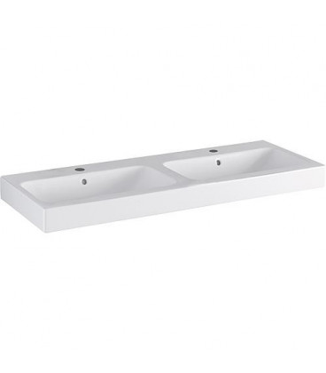 Vasque double Geberit icon blanc, lxpxh:1200x485x160mm