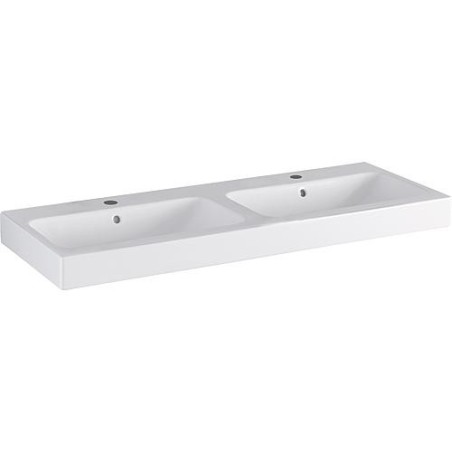 Vasque double Geberit icon blanc, lxpxh:1200x485x160mm