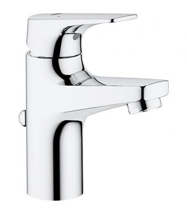 Mitigeur lavabo Grohe Bauflow chromé, S-Size, avec limiteur de température