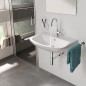 Mitigeur lavabo Grohe Bauflow chromé, S-Size, avec actionnement latéral