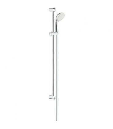 Kit de douchette Grohe Tempesta 100, chromé, barre de douche 900mm, 2 types de jet