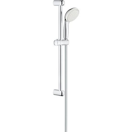 Set de douchette Grohe Tempesta 100, chromé, barre de douche 600mm, 2 types de jet