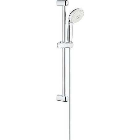 Kit de douchette Grohe Tempesta 100, chromé, barre de douche 600mm, 4 types de jet