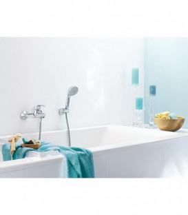 Melangeur baignoire Grohe Eurosmart, montage mural, chrome Securise