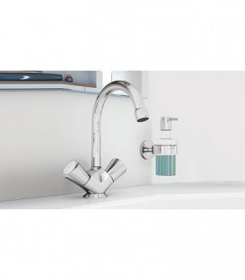 Robinet de lavabo monotrou Costa DN 15, Bec orientable chrome