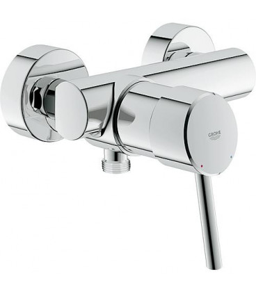 Mitigeur monocommande Concetto douche et bain/douche - DN 15 chrome - montage mural