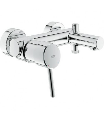 Mitigeur monocommande Concetto inverseur bain/douche, DN 15 chrome - montage mural