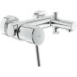 Mitigeur monocommande Concetto inverseur bain/douche, DN 15 chrome - montage mural