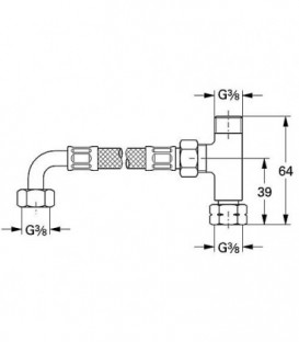 Set de raccordement Grotherm Micro Chromé