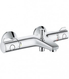 Mitigeur thermostatitque baignoire Grohe Grotherm 800, montage mural, chrome Securise