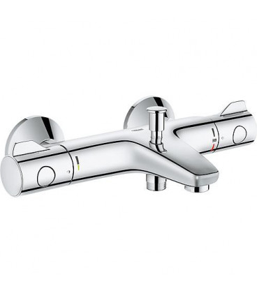 Mitigeur thermostatitque baignoire Grohe Grotherm 800, montage mural, chrome Securise