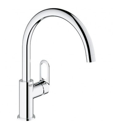 Mitigeur d'évier Grohe BauFlow Zero, 360° saillie 223mm, chromé