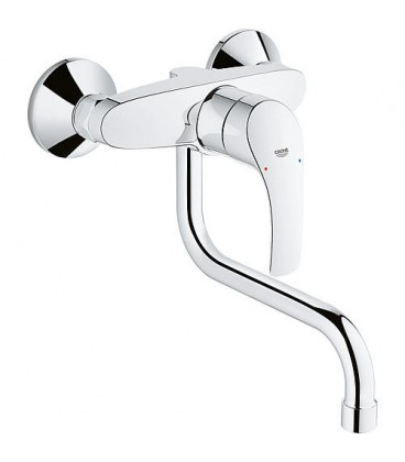 Mitigeur mural GROHE EUROSMART, chromé, saillie 217mm