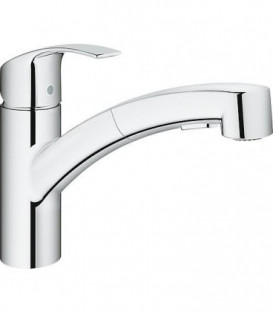 Mitigeur evier Grohe Eurosmart chrome, avec douchette extractible