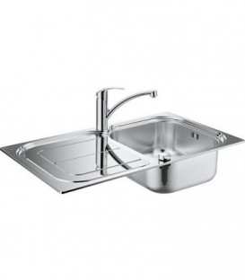 Grohe Kit evier Eurosmart contenant evier en inox K300 + mitigeur Eurosmart 93 014 18