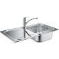 Grohe Kit evier Eurosmart contenant evier en inox K300 + mitigeur Eurosmart 93 014 18