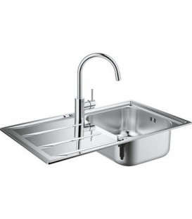 Grohe Kit evier Concetto contenant evier en inox K400 + mitigeur Concetto 93 155 64