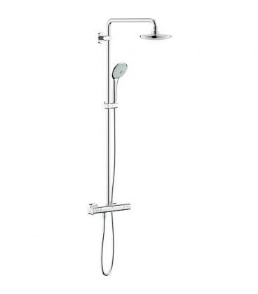 Systeme de douche Euphoria pour montage mural - chromé mitigeur thermost. bras orientable