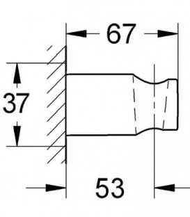Rainshower Support de douche mural non reglable sans rosace chrome
