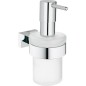 distribueur de savon avec fixation murale Cube essentiel Grohe, chrome