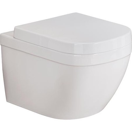WC suspendu Grohe Euro blanc, sans bord de rincage lxpxh: 374x540x361mm
