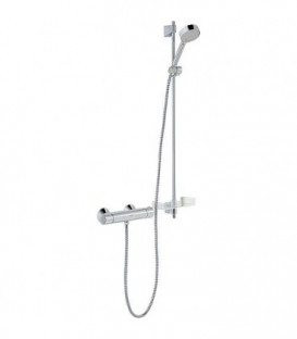 Kit de renovation Hansamicra barre de douche 920mm, douchette + thermostat, chrome