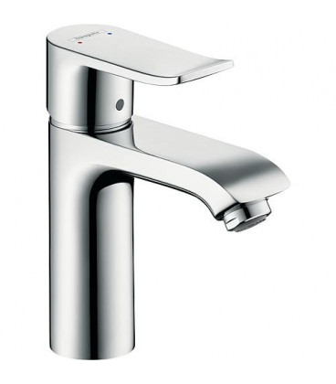 Mitigeur lavabo Metris avec eau froide en position centrale ComforZone 110 + ecoulement 5/4"