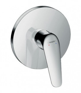 Mitigeur de douche encastre Hansgrohe Novus, set de finition chrome