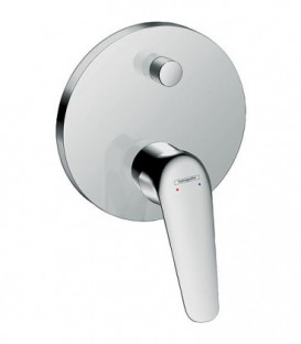 Mitigeur de baignoire encastre Hansgrohe Novus, set de finition chrome