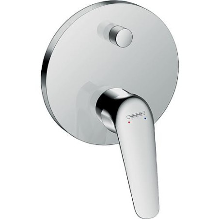 Mitigeur de baignoire encastre Hansgrohe Novus, set de finition chrome