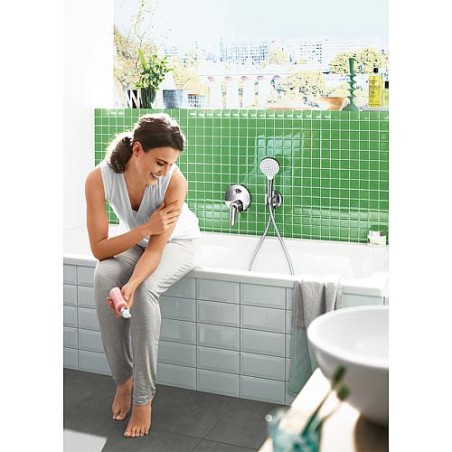 Mitigeur de baignoire encastre Hansgrohe Novus, set de finition chrome