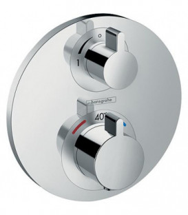 Thermostat encastre Hansgrohe Ecostat S, set de finition 1 consommateur, chrome