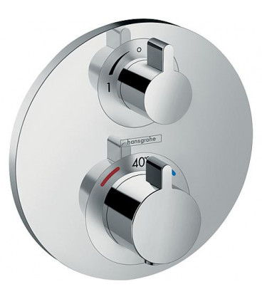 Thermostat encastre Hansgrohe Ecostat S, set de finition 1 consommateur, chrome