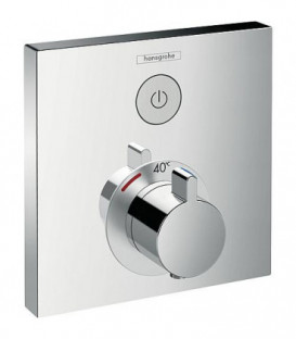 Mitigeur thermostatique encastré Hansgrohe, Schowerselect, set de montage 1 utilisateur, chromé