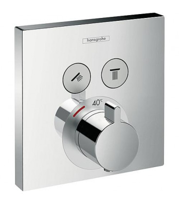 Mitigeur thermostatique encastré Hansgrohe, showerselect, set de montage, 2 utilisateurs, chromé