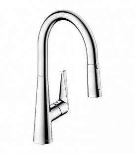 Mitigeur d'évier Hansgrohe Talis S 200, avec douchette extractible, chromé