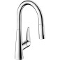 Mitigeur d'évier Hansgrohe Talis S 200, avec douchette extractible, chromé