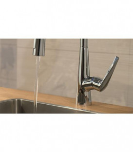 Mitigeur d'évier Hansgrohe Talis S 200, avec douchette extractible, chromé