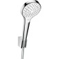 Kit de douche Hansgrohe Croma/Select S Vario/Porter S, blanc/chrome, flexible 1250mm