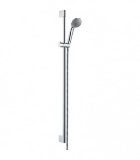 Barre de douche Crometta 85 chromée VARIO/UNICA haut 0,90m avec douchette metaflex flexible douche 1,60m