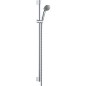 Barre de douche Crometta 85 chromée VARIO/UNICA haut 0,90m avec douchette metaflex flexible douche 1,60m