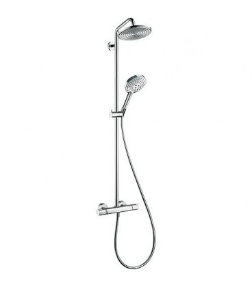 Tube douche Hansgrohe Raindance Select chromé avec pomme douche Raindance Air 240mm 1 jet