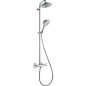 Tube douche Hansgrohe Raindance Select chromé avec pomme douche Raindance Air 240mm 1 jet