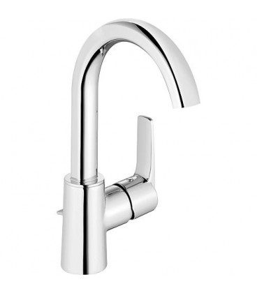 Mitigeur vasque Heinrichschulte Alpha 300, levier lateral chrome avec garnit. d'ecoulement