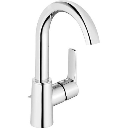 Mitigeur vasque Heinrichschulte Alpha 300, levier lateral chrome avec garnit. d'ecoulement