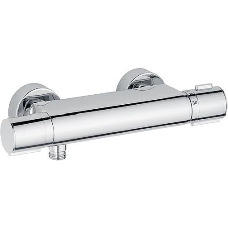 Mitigeur thermostatique de douche Heinrichschulte, Alpha 300, chrome a securite intrinseque, Cool-Tec