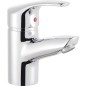 Robinet melangeur vasque Serie Ascona ave garniture d ecoulement, Saillie 105m chrome