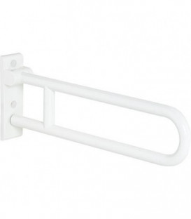 Hewi Poignee d'appui rabattable serie 801, blanc pur, acier longueur 700mm