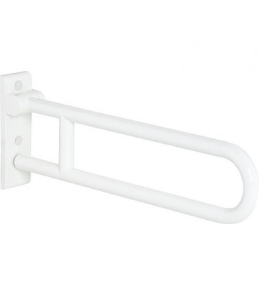 Hewi Poignee d'appui rabattable serie 801, blanc pur, acier longueur 700mm